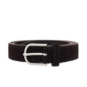 Toteme Slim Trouser Belt Espresso Suede BRAND NEW NEVER WORN WITH TAGS AND BOX
